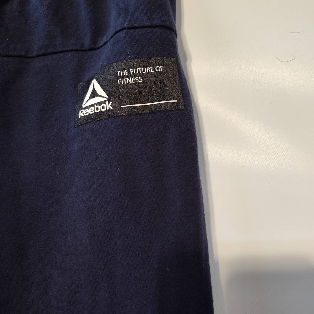 Navy Blue Boys Reebok Joggers - Picture 3 of 4